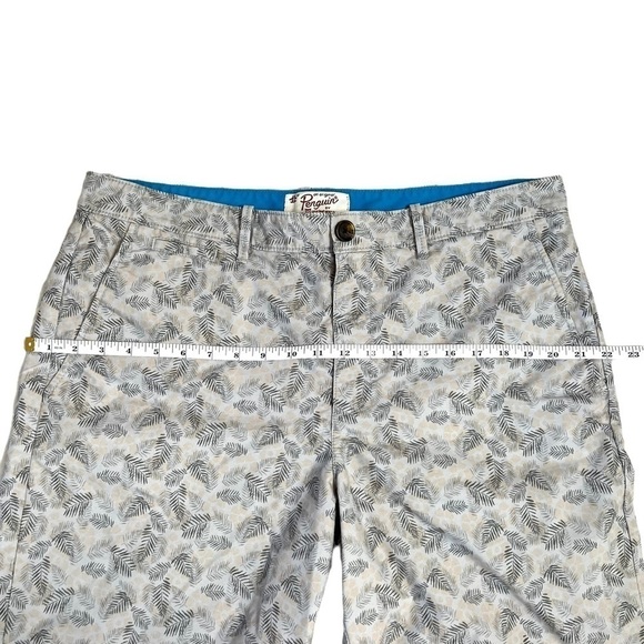 Penguin Men’s Grey Leaf Palm Frond Patterned Lightweight Hybrid Shorts Size 36 - Picture 13 of 16